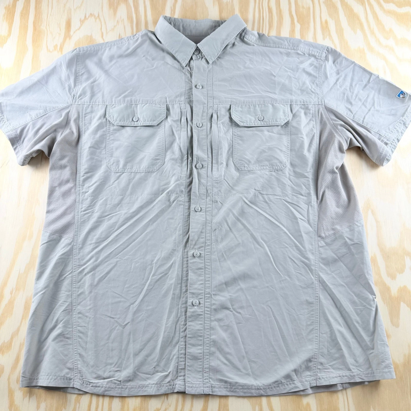 Kuhl Airspeed Mens Shirt 2XL Gray Nylon Outdoor Hiking Performance Utility short