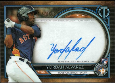 #ad #ad 2020 Topps Tribute YORDAN ALVAREZ RC #TA YA Astros ON CARD AUTO Blue 15 150 $119.99