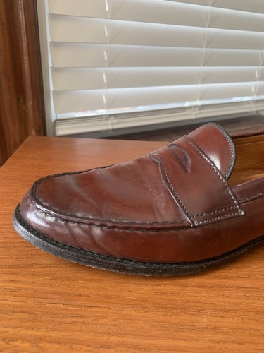 ALLEN EDMONDS 11E #8 SHELL CORDOVAN PATRIOT PENNY LOAFERS SHOES 11 E - Picture 10 of 22