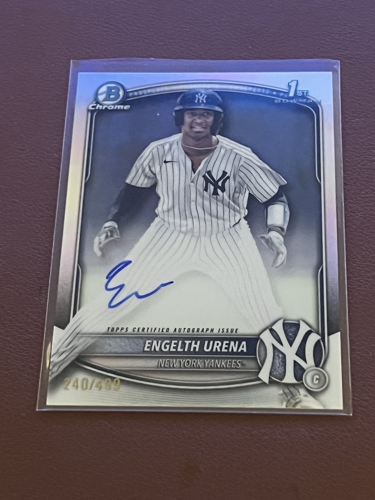 2025 Bowman Chrome 1st Bowman New York Yankees Engelth Urena Refractor Auto /499