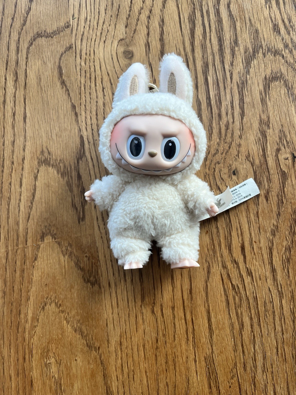 THE MONSTERS Plush Bunny Keychain White Detachable Keyring Cartoon Character
