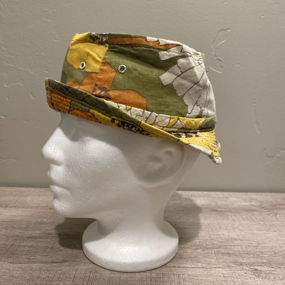 De colección 1970 Kmart All Pro Clásico Niño’s Sun Bucket Sombrero Gorra Verde Margarita S Foto 2 de 4