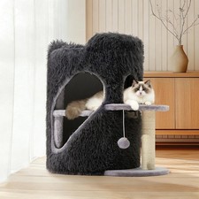 24" Cat House 2-Storey Large Felt Cat Bed Cave with Hideaway Condos, Foldable...