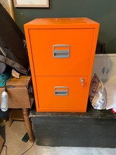 Bisley A4 2-Drawer Metal Filing Cabinet - Orange (1010010414)