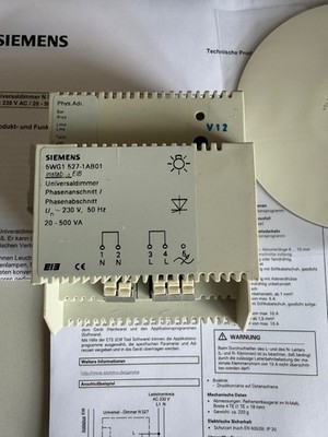 Siemens EIB / KNX 5WG1 527-1AB01 Universaldimmer Dimmer, Beschreibung, DVD