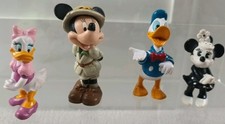 Walt Disney Vintage Figures Plastic Donald Duck Daisy Duck & Minnie Mouse X2
