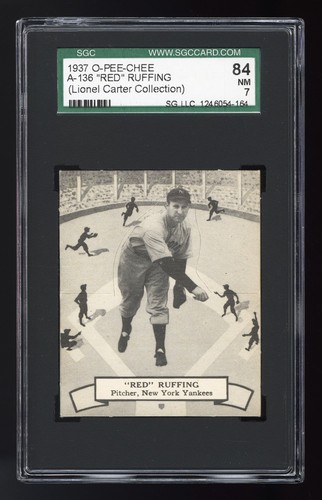 Red Ruffing #136 1937 O Pee Chee card