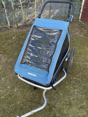 Croozer Kid Plus for 2 Kinderfahrradanhänger mit Federung und Zubehör