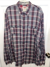 Levi's Men's Western Standard Fit Long Sleeve Button-Down Shirt XXL 100 Cotton
