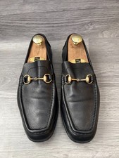 Gucci horsebit black leather loafers sz 43.5 us 10.5