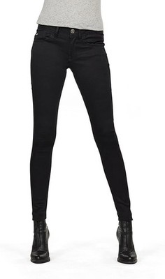 G-Star RAW Lynn Mid Waist Damen Jeans Schwarz Denim Stretch Jeanshose