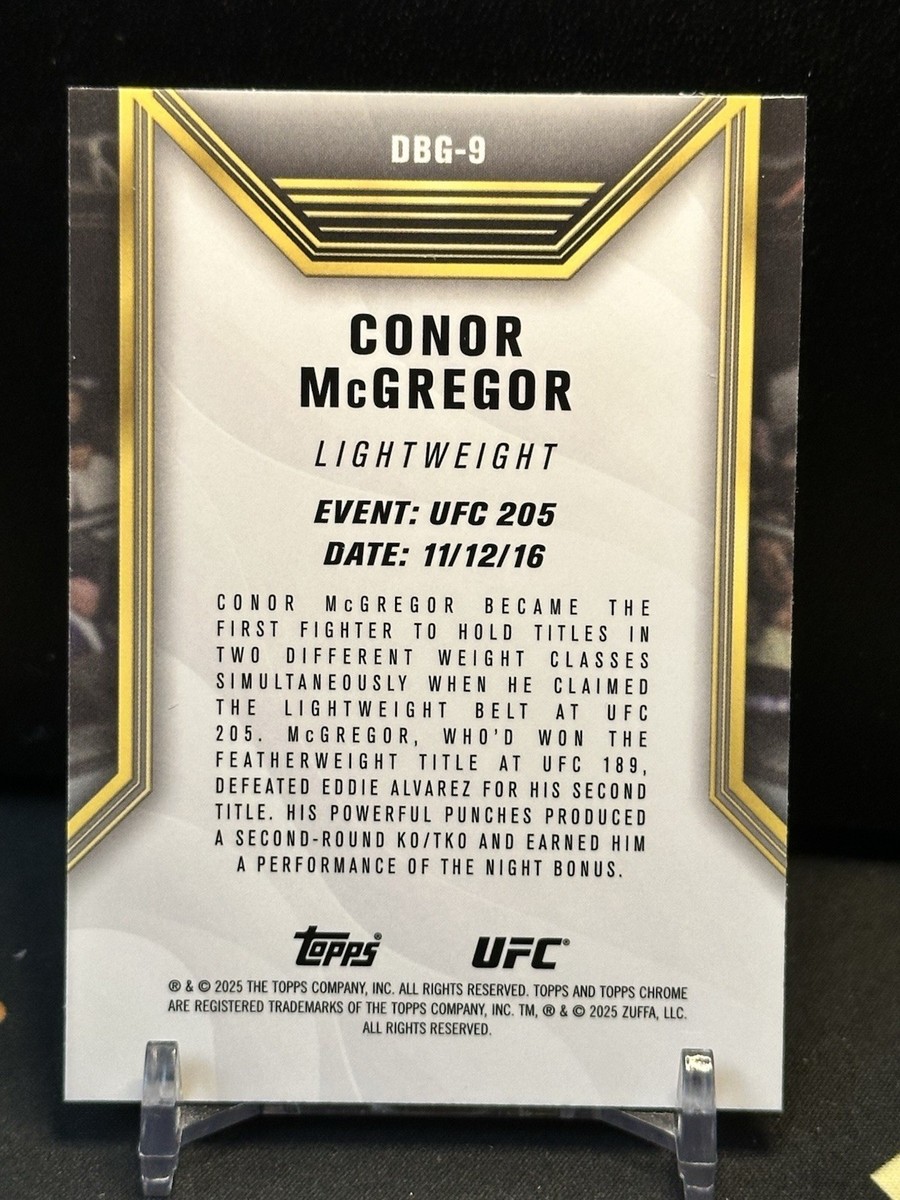 UFC Topps コナー・マクレガー　インサートカード Goldin