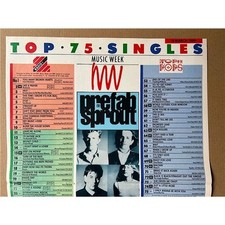 BBC / MUSIC WEEK - TOP 75 CHART MARCH 18TH 1989 POSTER SIZED original UK singles