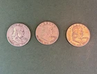 1951 Franklin Silver Half Dollar 3 coins lot