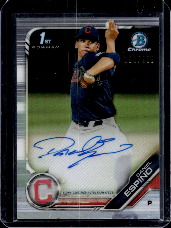 2019 Bowman Draft Daniel Espino Chrome Auto Refractor #134/499