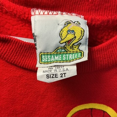 90's Sesame Street Cookie Monster スウェット Vintage 90s Cookie Monster Sweatshirt 2T Sesame Street Red USA
