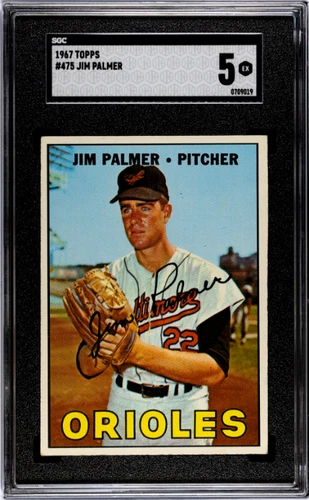1967 Topps #475 Jim Palmer SGC 5