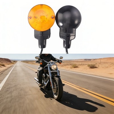 For Harley Multiple Models Black Amber Color LED Flat Turn Signal
