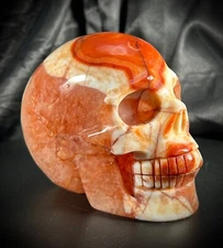 2lb 14.7oz Carnelian and Quartz Skull