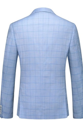 Men's Plaid Blazer Sport Coats Jackets Slim Fit Lightweight Casual Checkered Bla - Picture 5 of 9