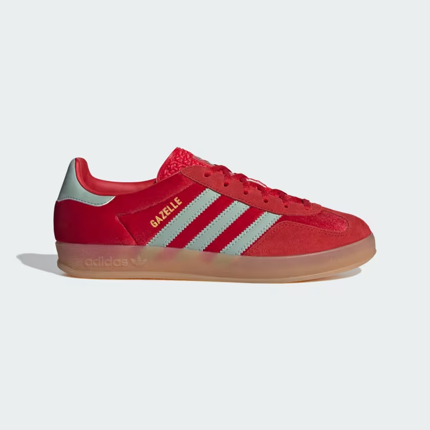 adidas Gazelle Indoor Better Scarlet Green Velvet IG6786 Women's Size 8.5 NEW