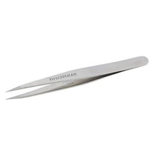 Professional Silver Pointed Tweezers for Ingrown Hairs Precision Tips 1 Count