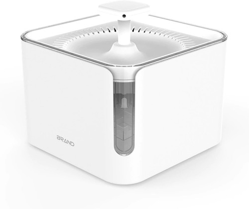 Petdiary Automatic Cat Water Fountain, White, Medium