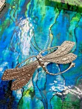Art Deco style DRAGONFLY HAIR CLIP SILVER VINTAGE Hair clips by MYELEGANTTHINGS