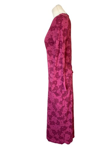 Laura Ashley Suit Raspberry Pink Jersey Long Sleeve Top in Med & Skirt Large - Picture 5 of 9