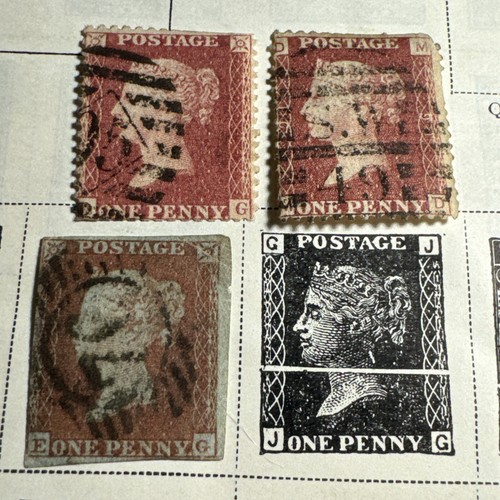 ALTES BRIEFMARKEN LOT AUF SEITEN - Großbritannien, Queen Victoria MEHR beidseitig ST-611 - Bild 3 von 14