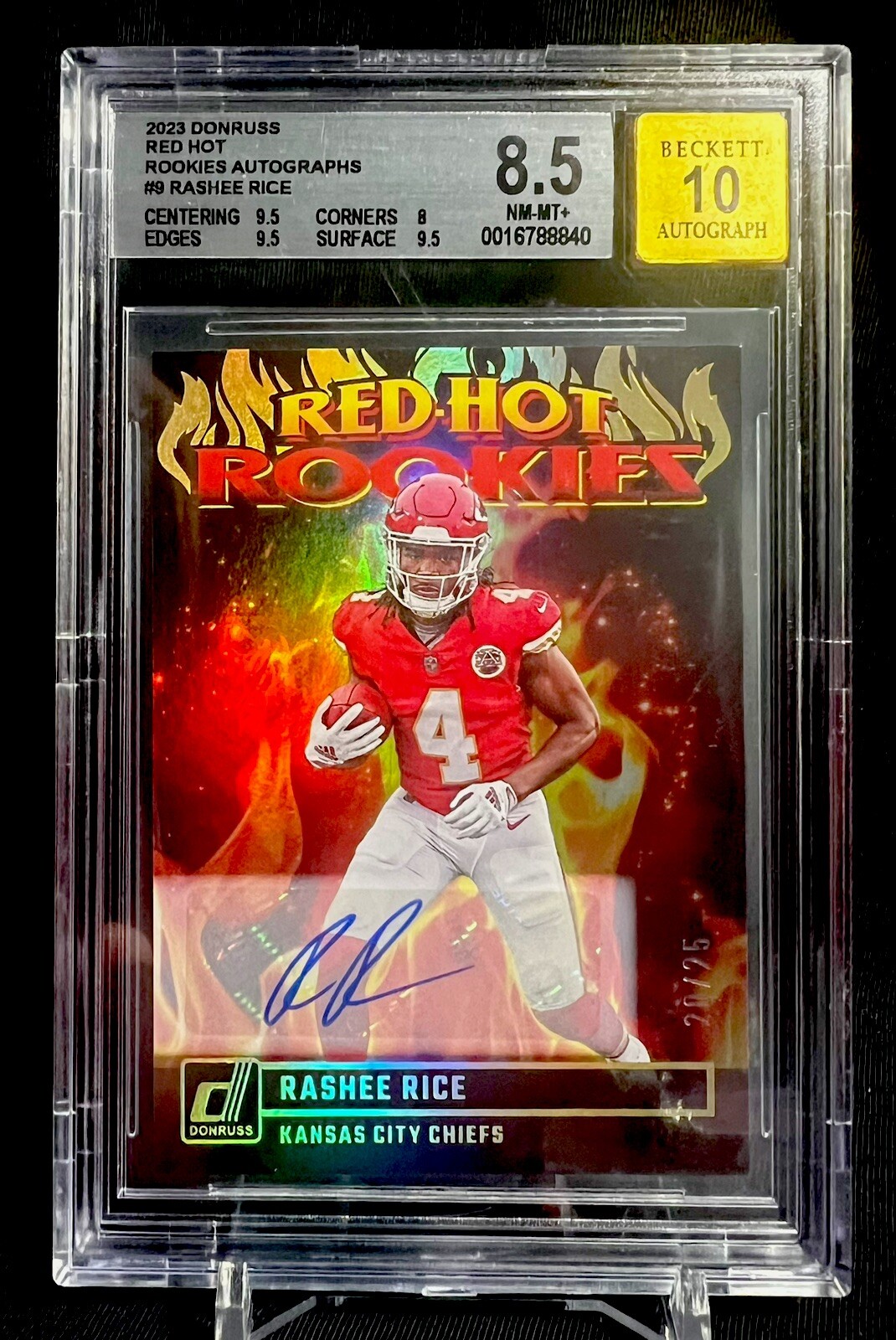 Rashee Rice Panini Donruss Red Hot Rookies #RHR9 Autograph