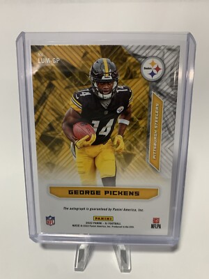 2022 Panini XR Luminous Endorsements George Pickens /99 Silver Ink