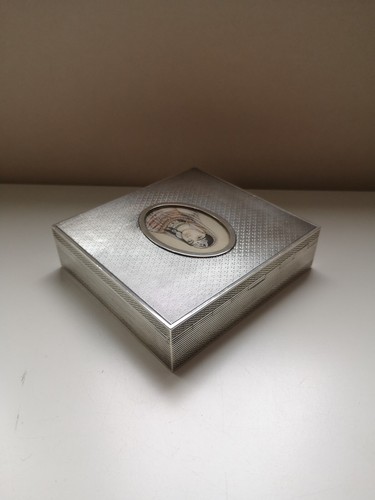 Antic box argent massif guilloche sterling silver anglo Indian miniature Shirom - Picture 5 of 12