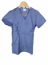 New Fundamentals Scrub Top Solid Blue Size XS Free US Shipping