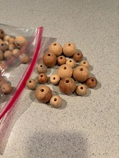 NEW Lot of 223, Mixed Wooden Beads