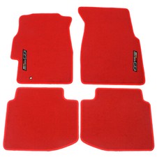 Fits 96-00 Honda Civic Red Floor Mats Carpets Nylon Front Rear 4pcs Full Set