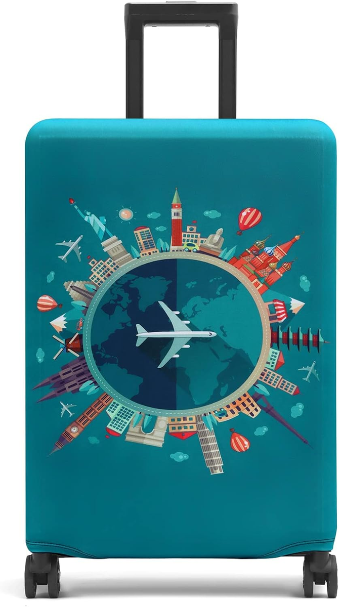 Custodia Per Valigia In Fibra Di Carbonio | Copertura Elastica E Traspirante 18-32 Pollici - Foto 2