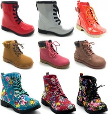 Toddler Baby Girls Combat Fashion Comfortable Boots Shoes Sz 9-13, 1-4