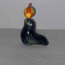 Vintage Lehmann AHA 910 Tin Litho Friction Sea Lion Toy 1950's Working