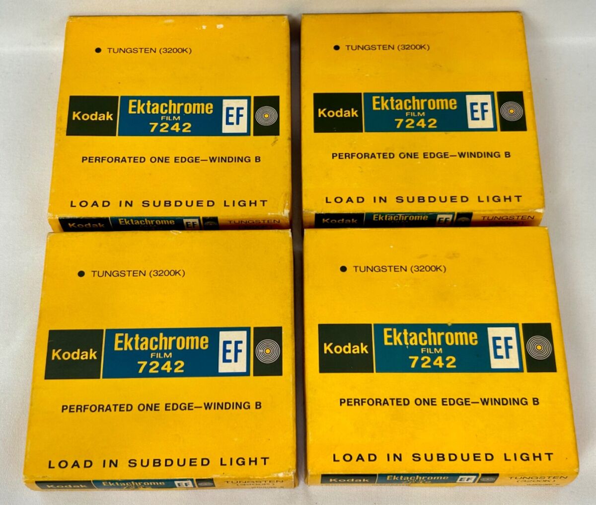 4 Kodak Eastman Ektachrome EF 16mm 7242 Perforated One Edge 4 Kodak Eastman Ektachrome EF 16mm 7242 Perforated One Edge