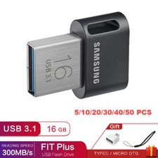 5-50PCS Samsung FIT Plus UDisk 16GB USB 3.1 Flash Drive Memory Thumb Stick a Lot