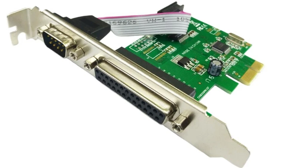 RS-232 Serial DB9 Port+Parallel DB25 Port PCI-express Controller Card  COM+LPT - Image 3 of 4