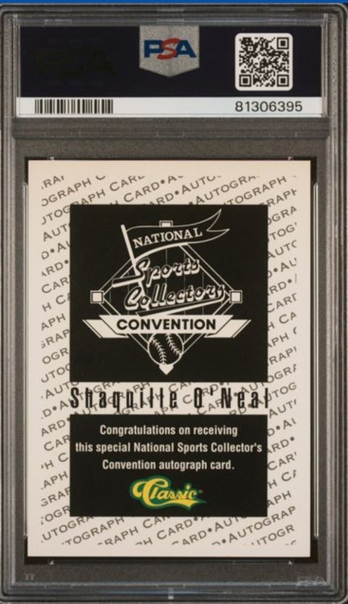 SHAQUILLE SHAQ O'NEAL 1992 CLASSIC ROOKIE AUTO NATIONAL SP SHAQUILLE SHAQ O'NEAL 1992 CLASSIC ROOKIE AUTO NATIONAL SP