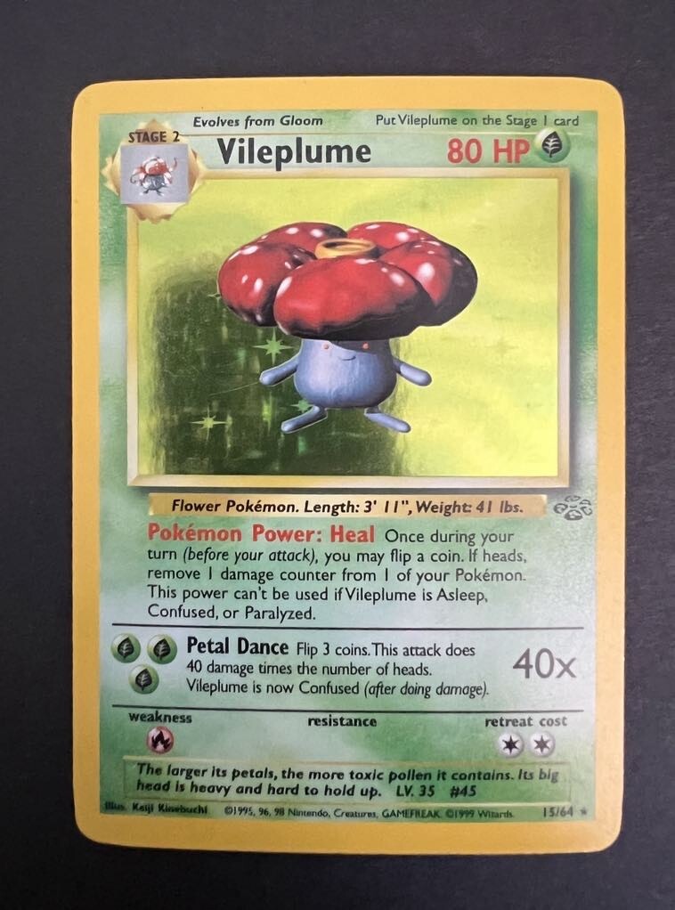Pokemon Card - Vileplume Jungle 15/64 Holo Rare