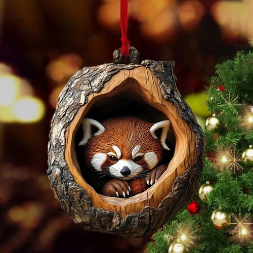 Animal Christmas Decorations Cute Owl Raccoon Christmas Tree Decor Animal Lovers - Picture 15 of 35