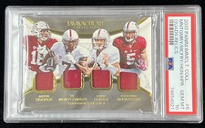 2017 Immaculate Quads #6 Christian McCaffrey Stanford Jersey /99 PSA 10 POP 1