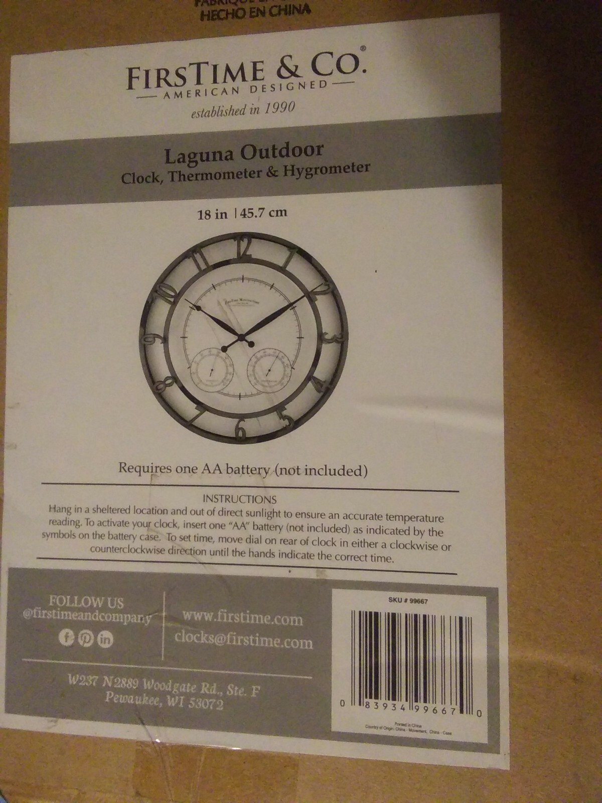 Firstime & Co wall clock