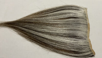 Echthaar Extensions Clip in Streifen 1 Stück #weißblond auf #8 5  breit 7  lang