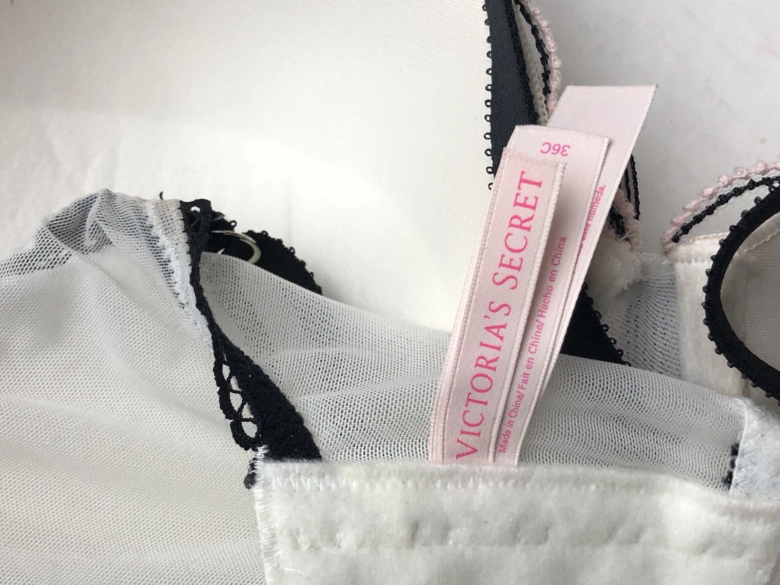 UNDERCOVER Abito babydoll Victoria's Secret 36C bianco rosa maglia tulle sposa top