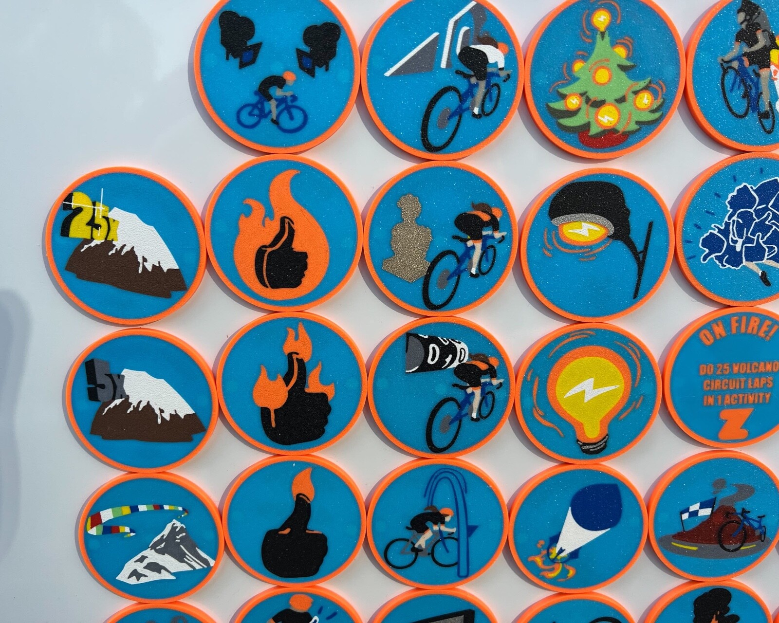 Zwift Cycling Achievement Badges with Flippable 39 total eBay